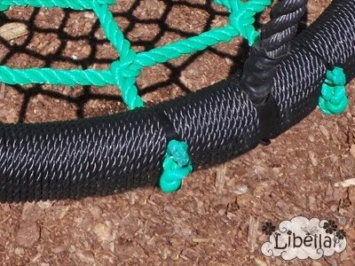 GANDRO LIZDAS SŪPYNĖS XL 100cm JUODOS IR ŽALIOS VIRVĖS 18mm