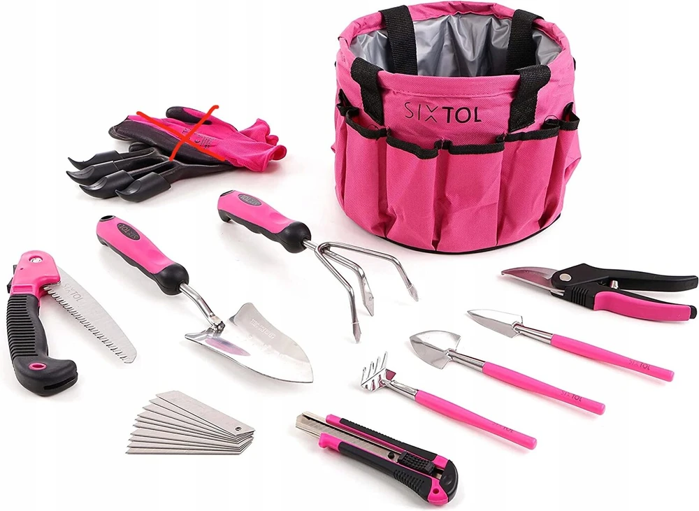 Grandininis pjūklas Garden Line Steel garden tools for women set 10in1 pink