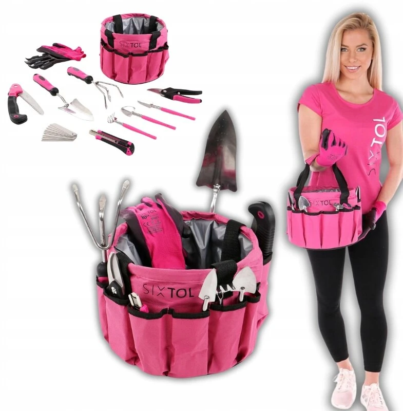Grandininis pjūklas Garden Line Steel garden tools for women set 10in1 pink