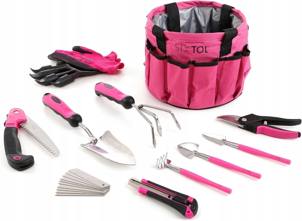 Grandininis pjūklas Garden Line Steel garden tools for women set 10in1 pink