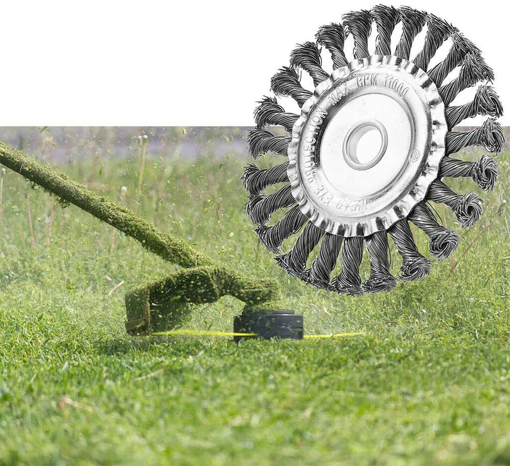 Garden vielinis šepetys krūmapjovei, skirtas trinkelių valymui nuo piktžolių
