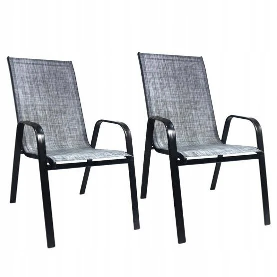 Gardenline metalinė sodo kėdė, pilka spalva