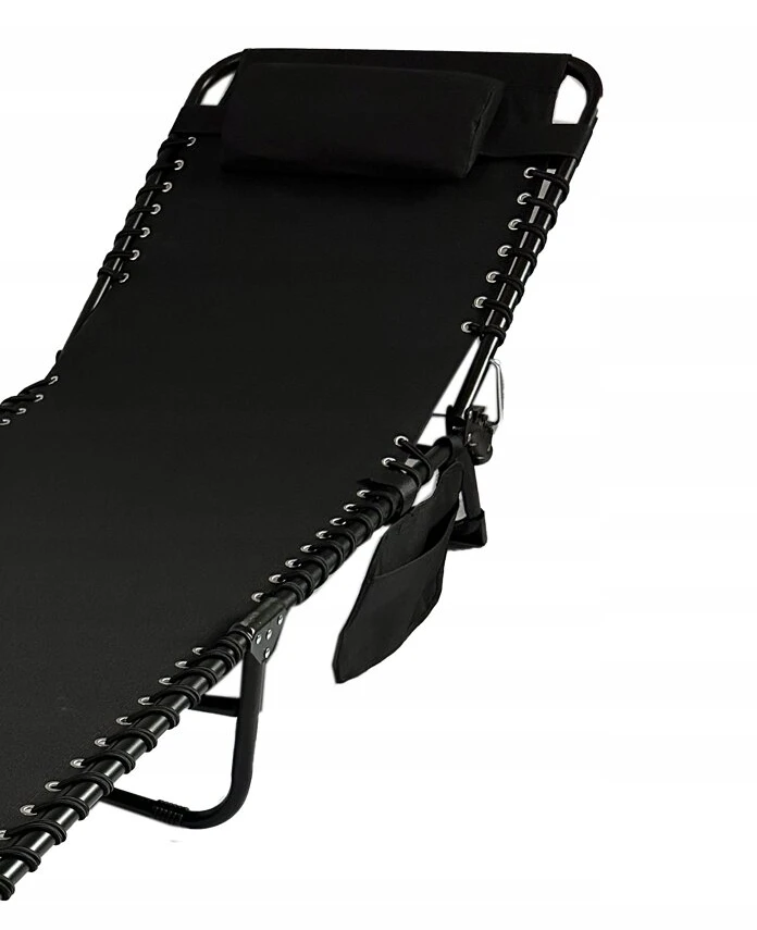 Gardenline Sodo gultas paplūdimio gultas sulankstoma lova su kišene 190x58x30cm
