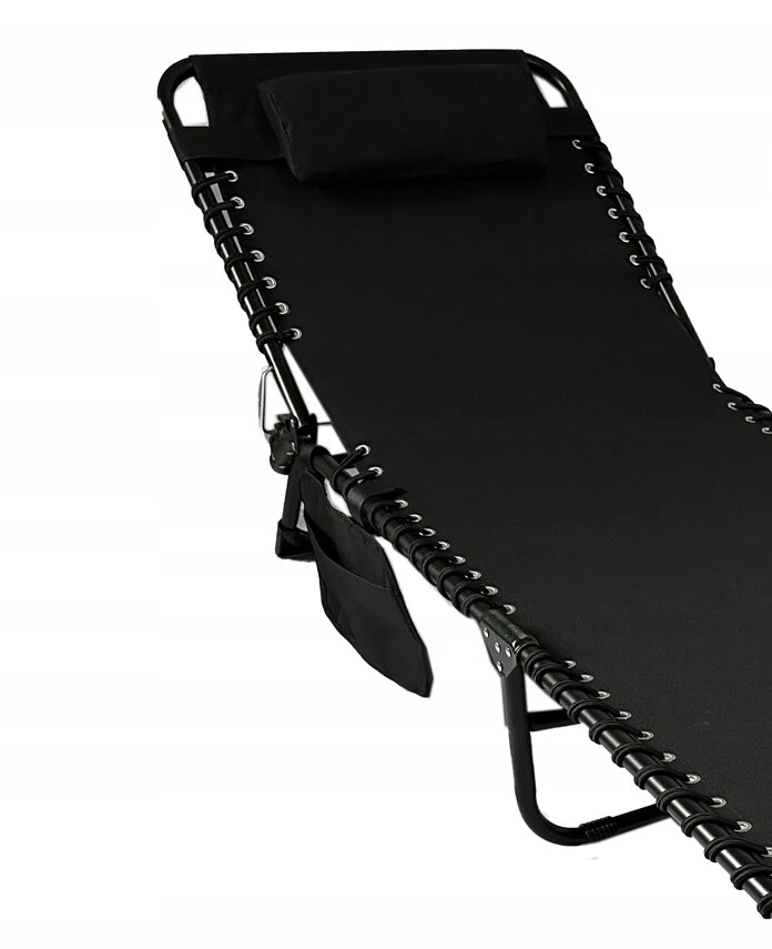 Gardenline Sodo gultas paplūdimio gultas sulankstoma lova su kišene 190x58x30cm