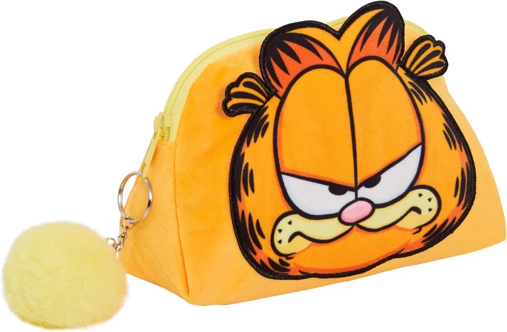 Garfield makiažo krepšys moterims paauglėms, katės kosmetikos kelioninis tualetinis krepšys, penalas, oranžinis, makiažo krepšys