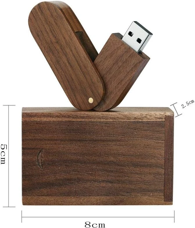 Garrulax 8gb 16gb 32gb Premium Rotation Solid Wood High Speed Usb 2.0 Flash Drive atminties kortelė duomenų saugykla raktų pakabukas su medine dėžute