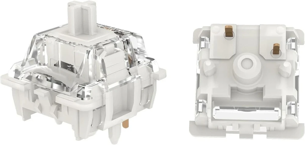 Gateron 5 kontaktų G Baltas Clear Pro 3.0 jungiklis, iš anksto suteptas 3 kontaktų Rgb Smd linijinis mechaninei žaidimų klaviatūrai (72 vnt., Pro Baltas 3.0)