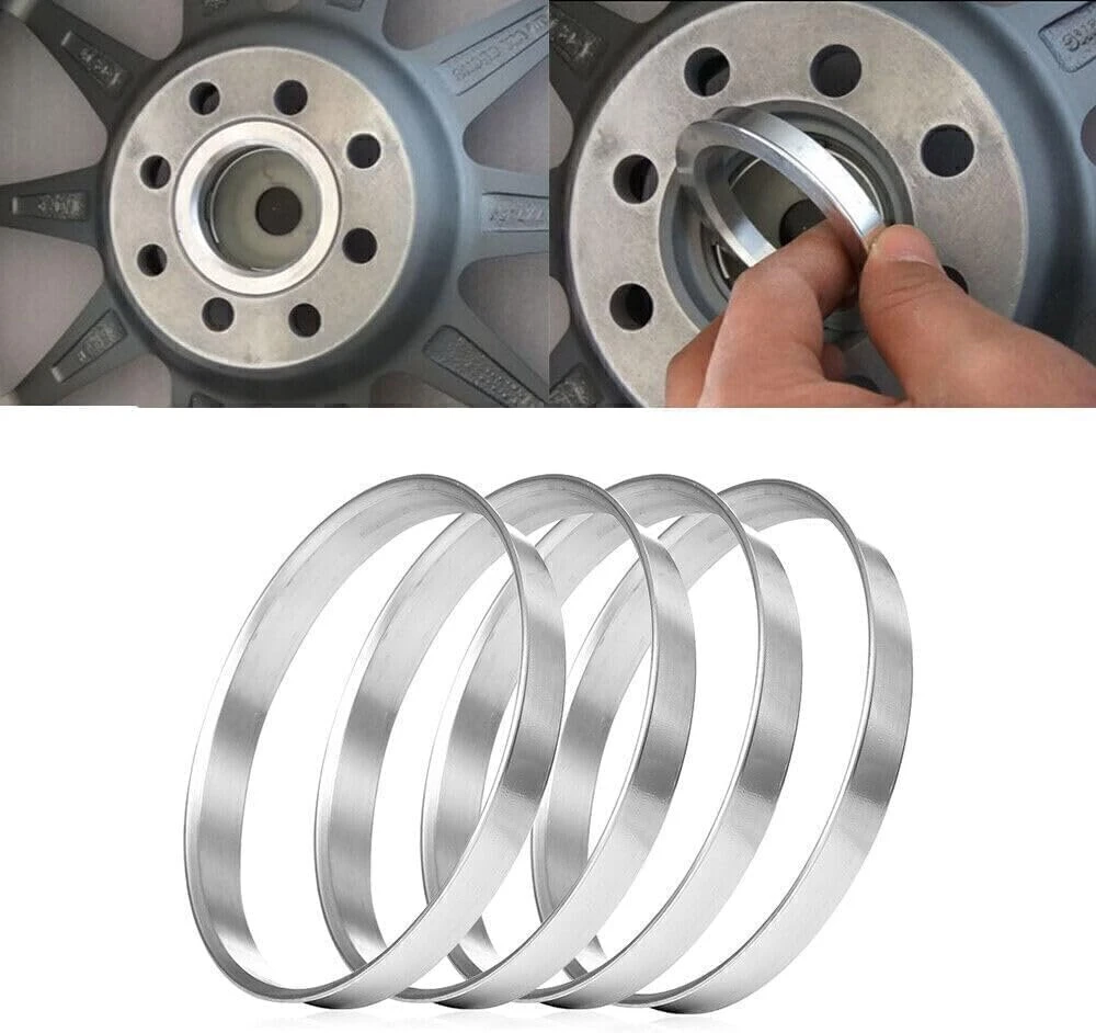Gearmonster centravimo žiedai ratlankiams, aliumininiai, 4 vnt., 74.1 x 72.6 mm, skirti aliuminio ratlankiams, anoduoto aliuminio žiedai bmw