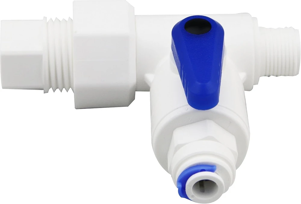 Geekpure vandens tiekimo nukreipimo vožtuvas atvirkštinio osmoso ro sistemai 3/8" x 3/8" x 1/4" nsf patvirtintas