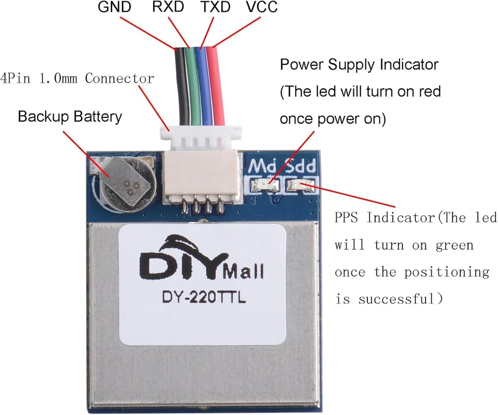 Geekstory Dy-220 gps imtuvo modulis dual gps glonass modulis navigacija ttl lygis 9600bps su aktyvia antena įmontuota atmintimi arduino fpv orlaiviui pakeisti bn-220 gps