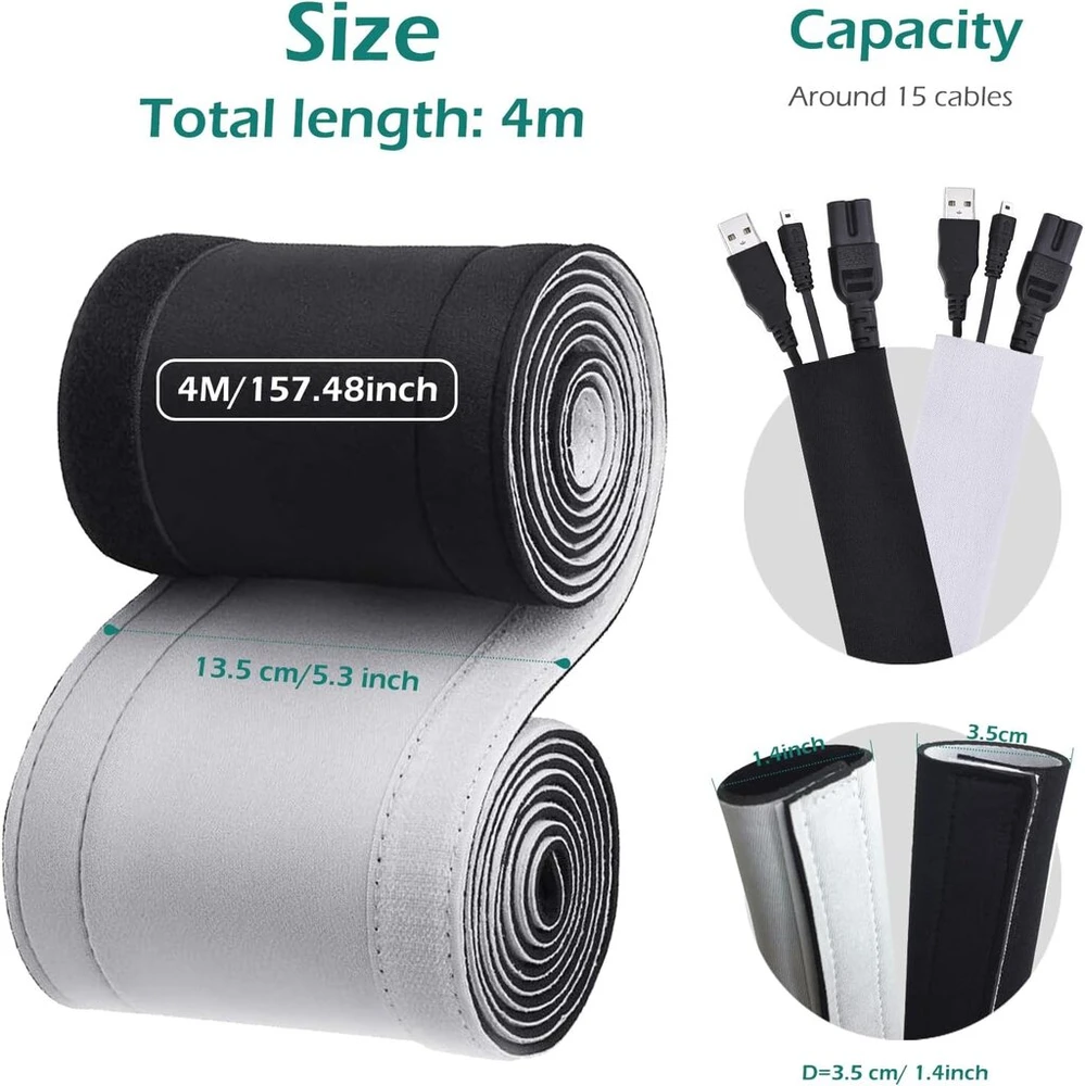 Geeric 4m Neopreninė Kabelių Movos su Velcro Tvirtinimu