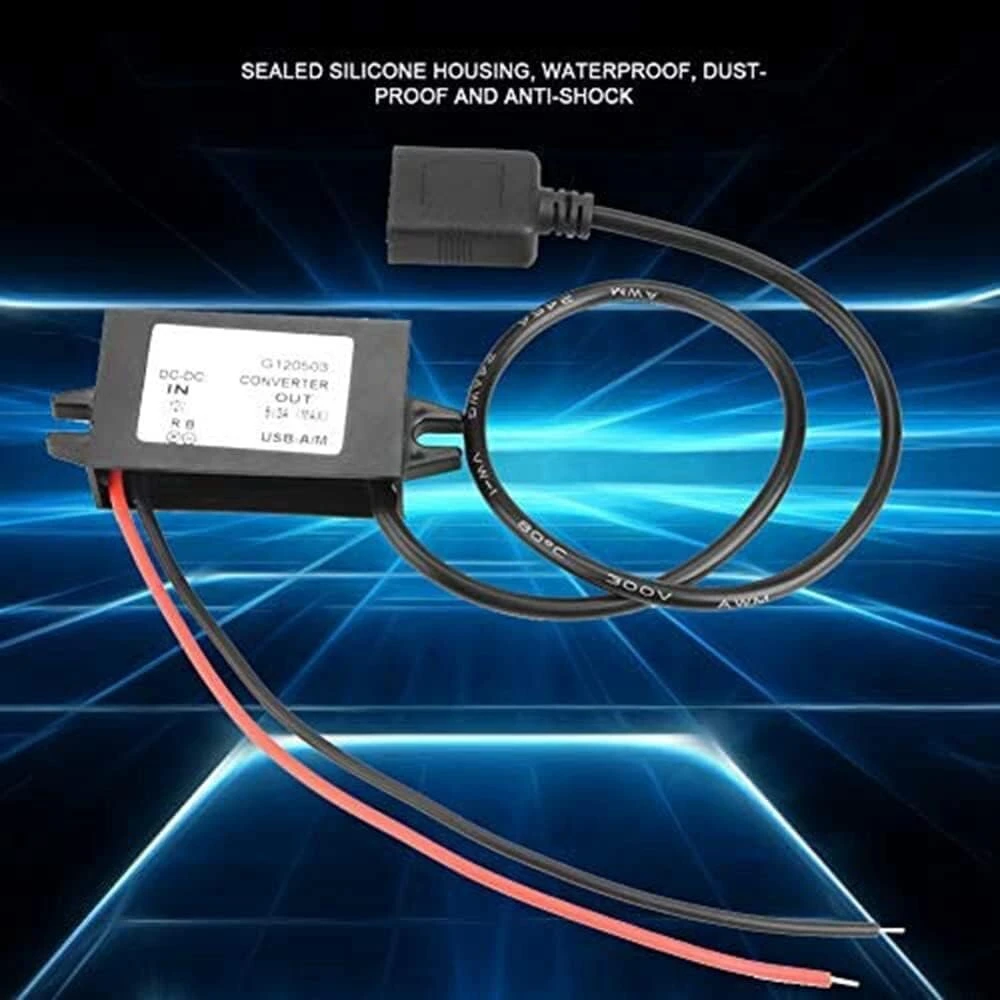 Geieold automobilinis Dc 12v į 5v 3a įtampos keitiklis su paprastais Usb adapterio kištukais telefonams ir audio įrangai automobilyje įkrauti