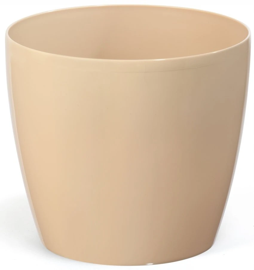 Gėlinė Magnolia 30cm, bežinė, blizgi, plastikinė