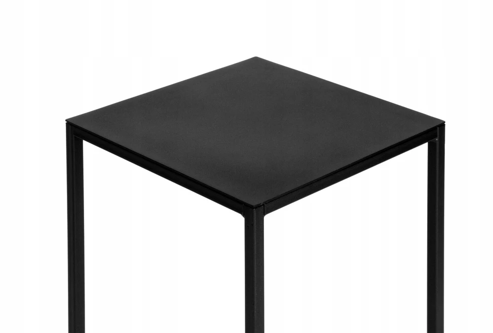 Gėlių stovas metalinis aukštas gėlių vazonas juodas loft 30x30x75 cm