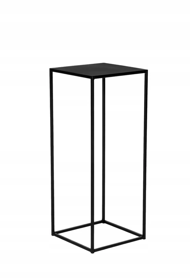 Gėlių stovas metalinis aukštas gėlių vazonas juodas loft 30x30x75 cm