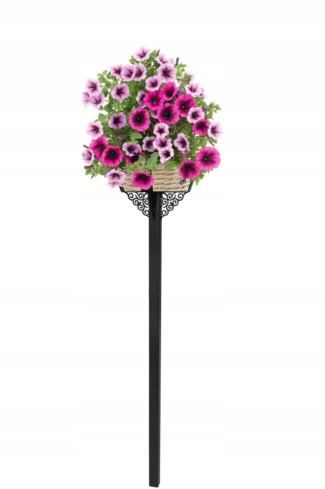 Gėlių stovas sodui metalinis gėlių stovas juodas 120cm 2 vnt.