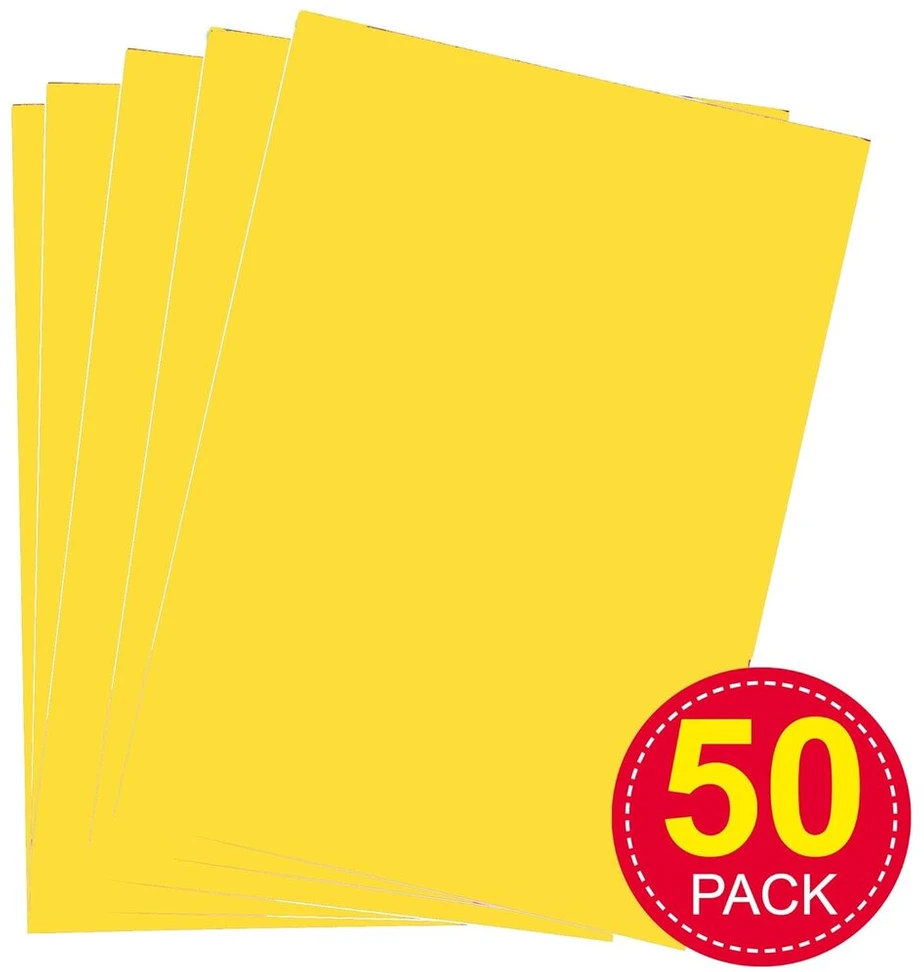 Geltonas A4 popierius amatams, 50 lapų