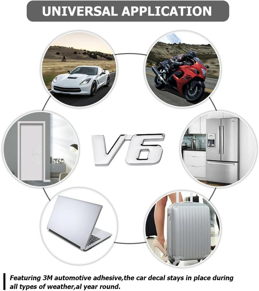 Generic 2 vnt. 3d emblemos ženklelis, automobilio lipdukas, metalinis variklio ekranas, automobilio lipdukas, emblemos ženklelis, automobilio lipdukas, tiuninginis metalas (v6)
