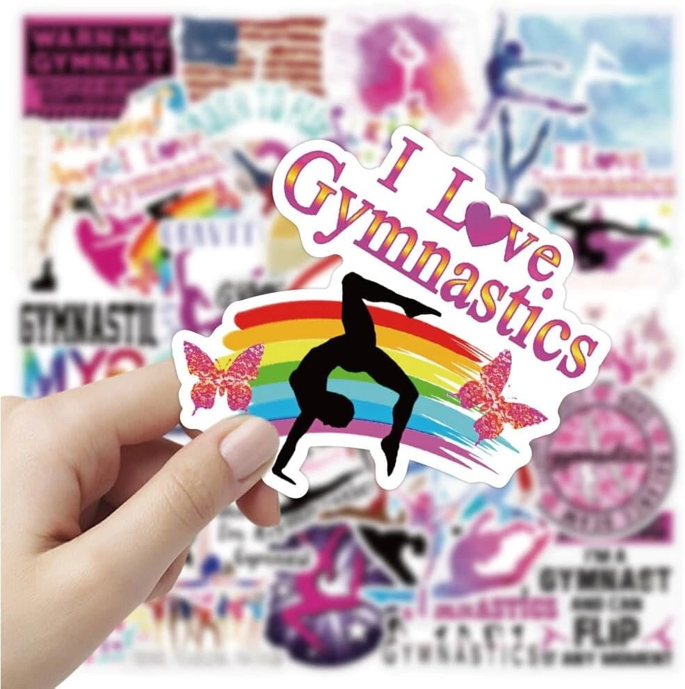 Generic 200 Lipdukų su gimnastikos motyvais paaugliams, vandeniui atsparūs