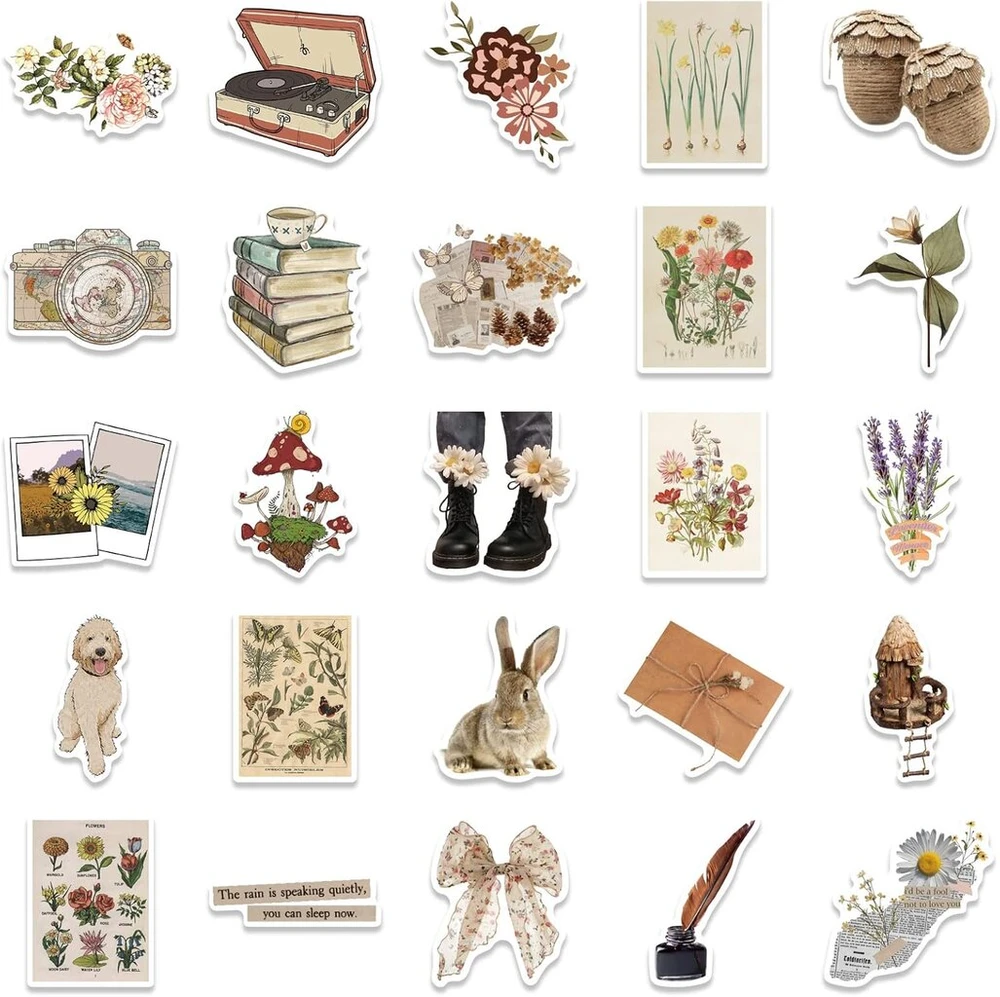 Generic 50 estetinių grafiti juokingų vinilinių mielų lipdukų rinkinys, skirtas kindle nešiojamam kompiuteriui, vaikų iškarpų albumui, nuotraukų albumui, stiliaus gyvenimas
