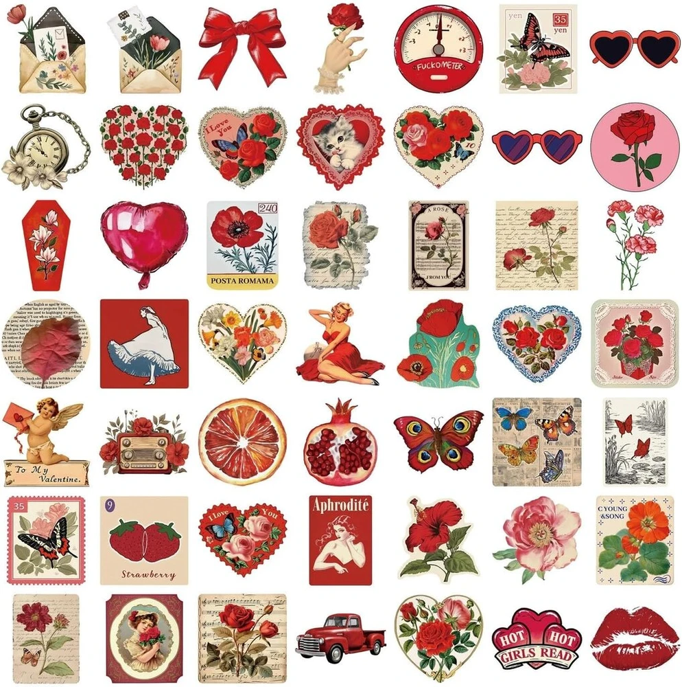 Generic 50 estetinių lipdukų rinkinys, atsparus vandeniui, skirtas nešiojamam kompiuteriui, vaikų automobiliams, motociklams, dviračiams, riedlentėms, bagažui, lagaminams, kompiuteriams, grafiti lipdukas