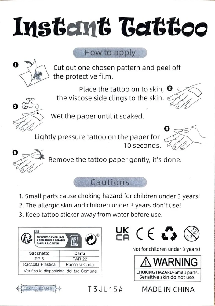 Generic 7 lapai laikinos vaikų tatuiruotės gyvūnų tatuiruotės fėjų tatuiruotės princesių tatuiruotės vienaragio tatuiruotės su blizgučiais 7