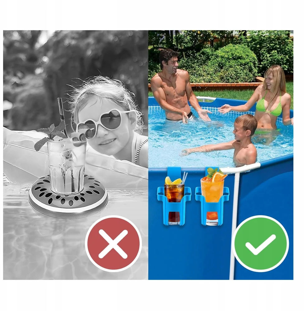 Gėrimų laikiklis baseinui. SPA pakabinamas laikiklis alui, saugus pakabinti