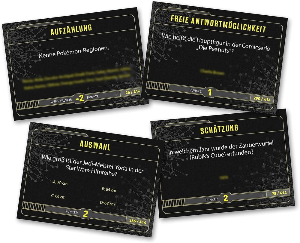 Getdigital Nerd Quiz žinių žaidimas (vokiečių k.) – atspėkite žaidimo kortelę su klausimais apie įvairius gerbėjus, mokslą, technologijas ir istoriją – 2–6 žaidėjai, suaugusiems ir vaikams nuo 14 metų