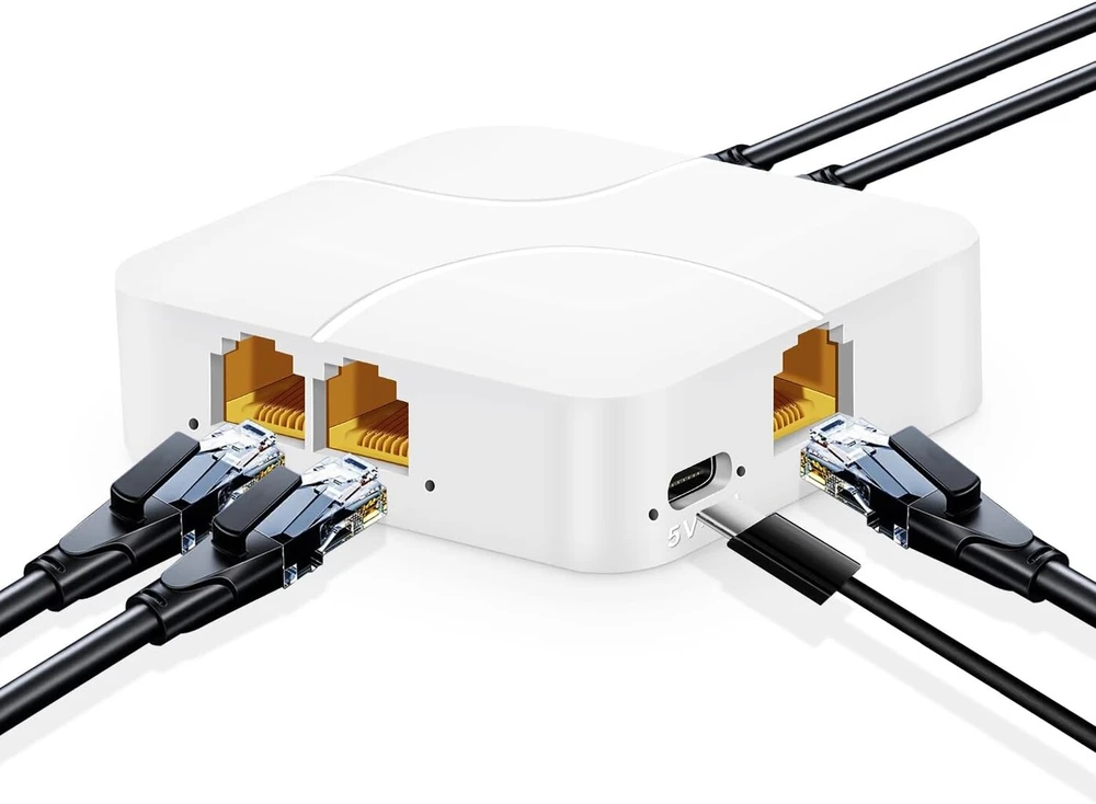 Šakotuvas Gigabit Ethernet skirstytuvas 1x4, 1000mbps tinklo stiprintuvas