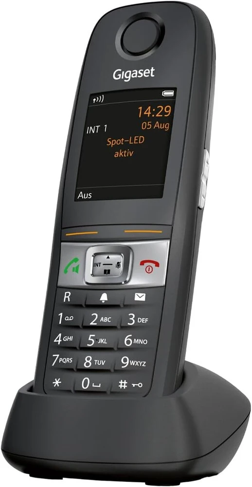 Gigaset E630hx universalus ragelis - Ip telefonas (skirtas prijungti prie bazinės stoties arba maršrutizatoriaus - tvirtas telefonas amatininkams ir dirbtuvėms) juodas