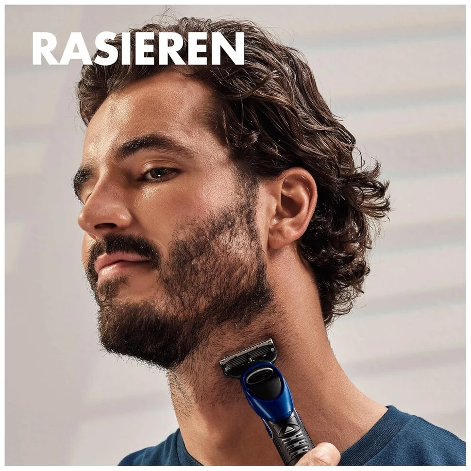 Gillette Fusion 5 Styler Skutimosi rinkinys vyrams, barzdos kirpiklis + skutimosi galvutė + 3 šukų antgaliai, dovana vyrams