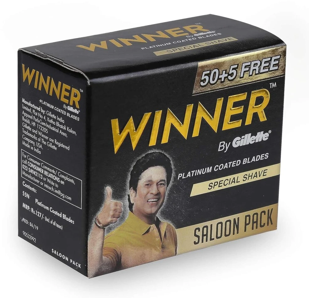 Gillette Winner Platinum skustuvo peiliukai, 55 vnt.