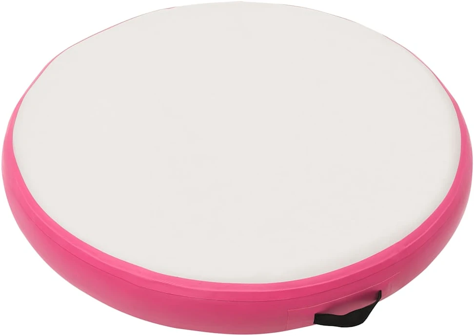 Gimnastikos kilimėlis su pompa, rožinis, 100x100x10cm, PVC