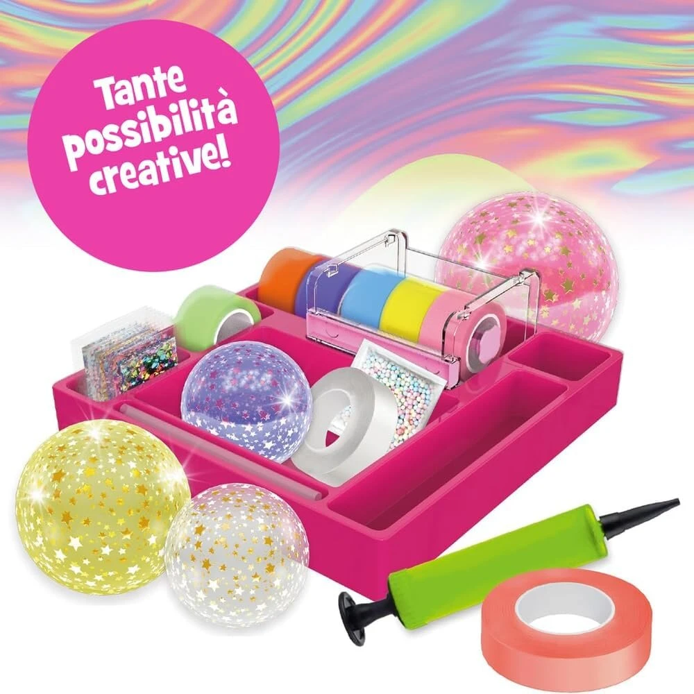 Giochi Preziosi Nano Craft Deluxe – kūrybiškumas be ribų: kurkite unikalias dekoracijas su šiaudeliais, dekoratyviniais elementais, Nano juostele ir oro pompa, vaikams nuo 6 metų