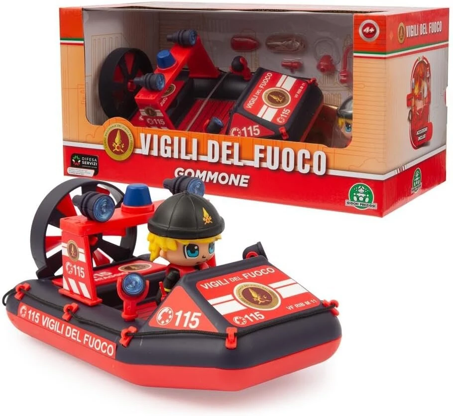 Giochi Preziosi Priešgaisrinės apsaugos kateris su originalia, 7 cm dydžio figūrėle su sąnariais, daug priedų, vaikams nuo 4 metų