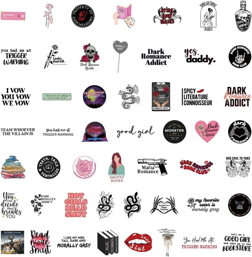 Girls Reads Dirt lipdukų rinkinys 50 vienetų vandens buteliams, nešiojamiesiems kompiuteriams, automobiliams, riedlentėms, vyriškų urvų dekoracijoms