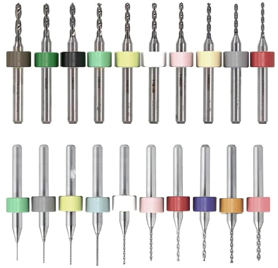 Giswell 20 dalių mini grąžtų rinkinys, preciziškas mini grąžtas pagamintas iš volframo plieno metalui ir grandinėms, 0,1–1,0 mm, 1,1–2,0 mm, graviravimo grąžtas, skirtas smulkiam gręžimui