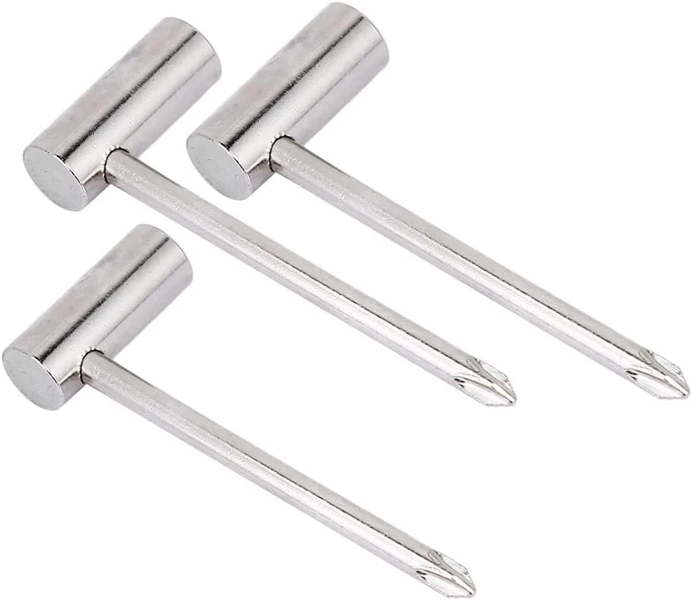 Gitaros reguliavimo raktas metalinis šešiakampis truss rod raktas elektrinės gitaros atsarginės dalys ir smulkios detalės 7mm/8mm/6.35mm (sidabrinis)
