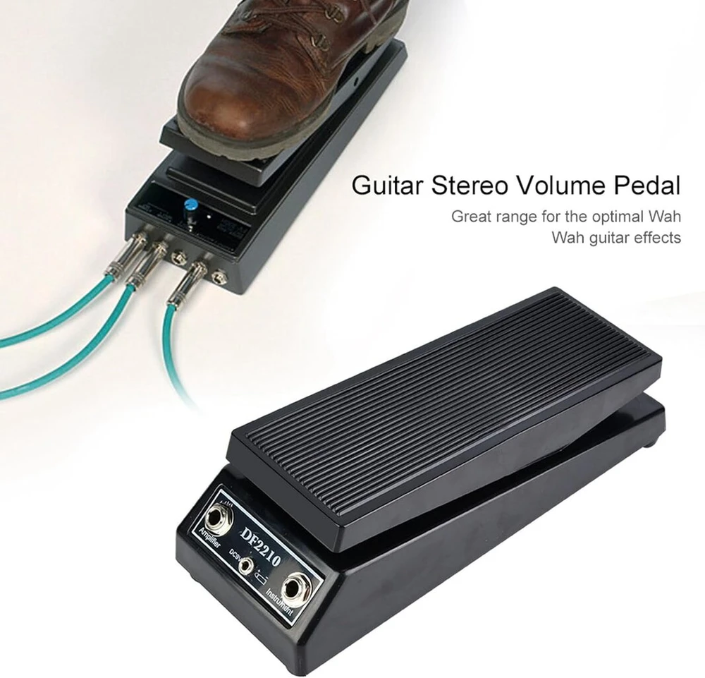 Gitaros stereo garsumo wah wah pedalas, lwah pedalas gitaros pedalas, pedalas wah pedalas, juodas, 9,5 x 3,7 x 2,8 colio df2210 classic wahwah pedalas
