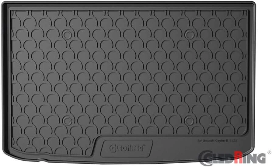 Gledring Rubbasol (guminis) bagažinės įdėklas, tinkantis Renault Captur Ii 2020- (kintamo aukščio bagažinės grindys), juodas