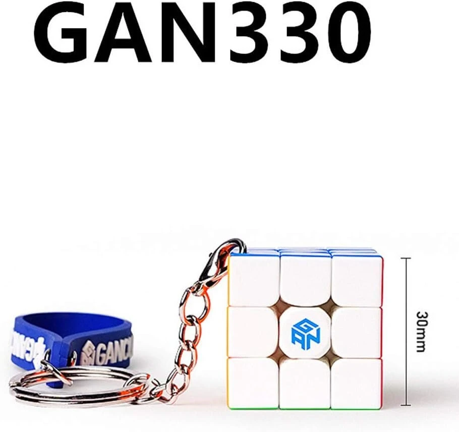 Gobus Ganspuzzle Gan330 raktų pakabukas mini kubas 3 x 3 x 3 Gan 330 Goose 3 x 3 30 mm magiškas galvosūkis greičio kubas be lipdukų