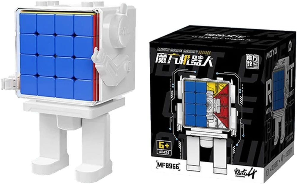 Gobus Moyu Cube Robot Mfjs 4x4 Cube rinkinys ir dėžutė