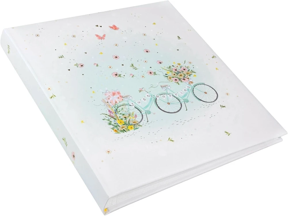 Goldbuch 08 042 vestuvių albumas „floral Tandem“ nuotraukų albumas su 60 baltų puslapių ir pergamentiniais skirtukais, atminimo albumas su „floral Tandem“ motyvu, nuotraukų albumas įsimylėjėliams, apie 30 x 31 x 4 cm