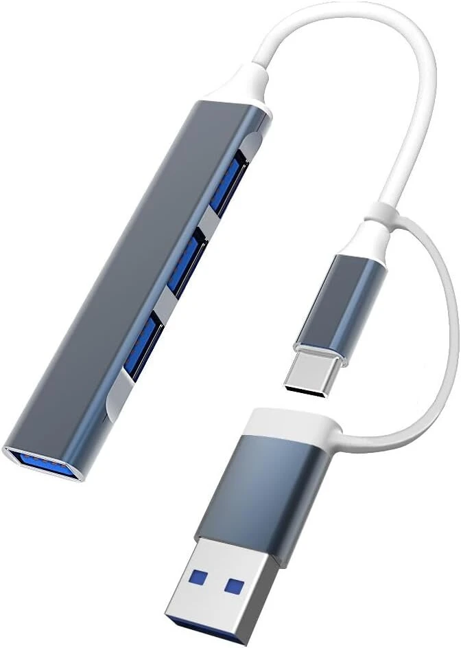 Golook • usb 3.0 multiport skirstytuvas • duomenų perdavimas • greitas įkrovimas • 4 prievadai • usb type-c • usb a • otg • pc • 5 gbps