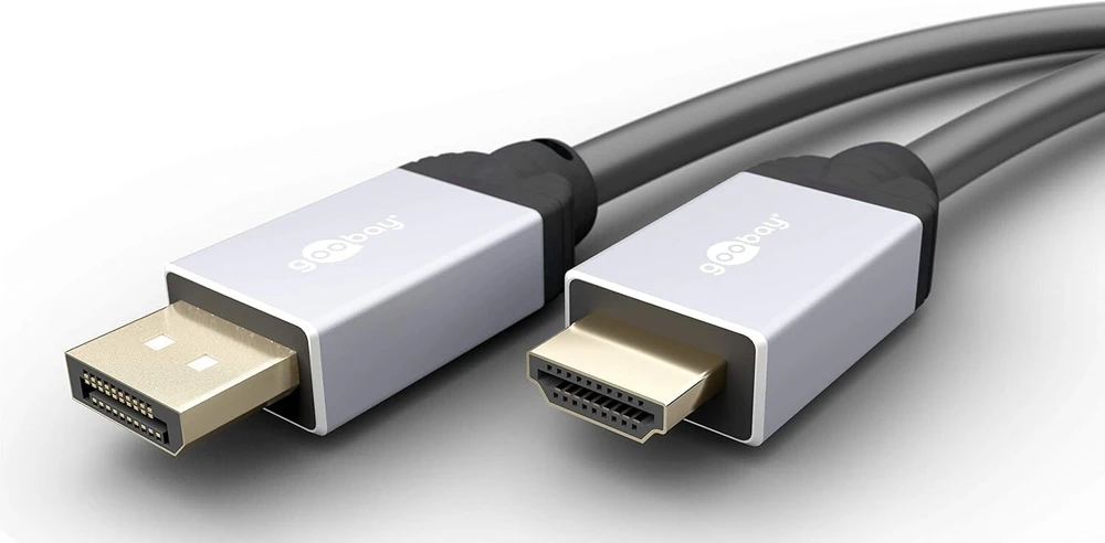 Goobay 71612 Displayport/hdmi jungties kabelis su Displayport kištuku į Hdmi kištuką, 1,5 m ilgio, juodas