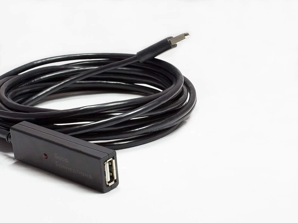 Good Connections aktyvus Usb 2.0 ilginamasis kabelis - 10 m - A tipo kištukas į A tipo lizdą - varinis Laidininkas/cu - maitinimo jungtis energiją naudojantiems įrenginiams - kartotuvo kabelis su signalo stiprinimu - juodas