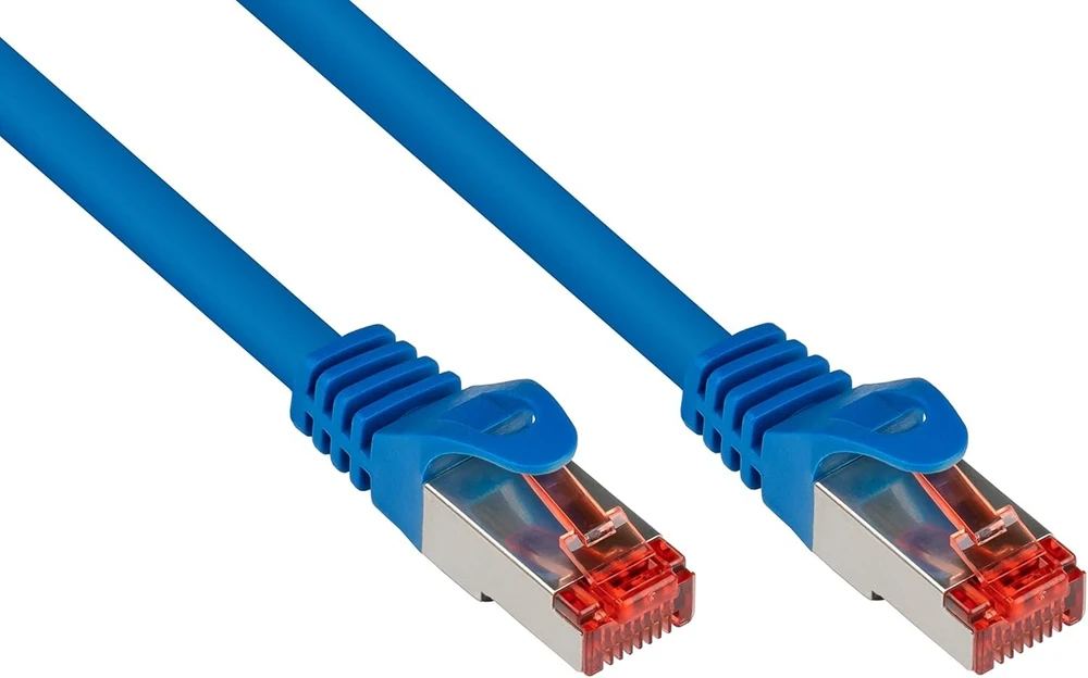 Good Connections Cat6 ethernet lan patch kabelis su fiksatoriaus apsauga rns, s/ftp, pimf, pvc, 250 mhz, gigabit palaikantis (10/100/1000-base-t ethernet tinklai), skirtas patch skydams, jungikliams, maršrutizatoriams, modemams