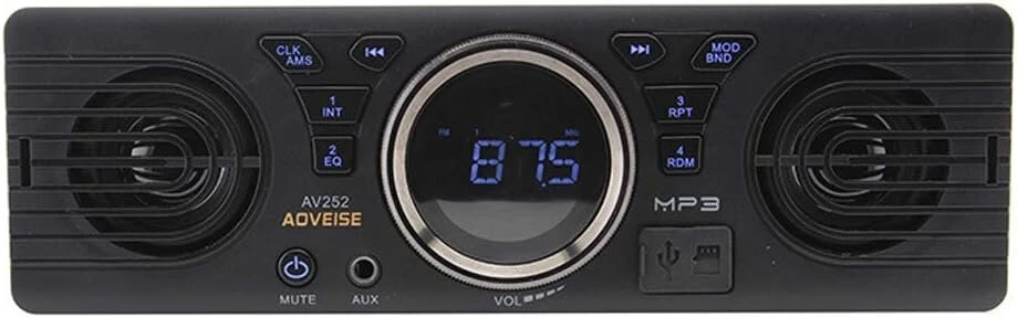 Automagnetola Goolsky 12.0v automobilinis saugus skaitmeninis atminties kortelės mp3 audio elektrinis automobilinis radijas su garsiakalbiu bt host garsiakalbis