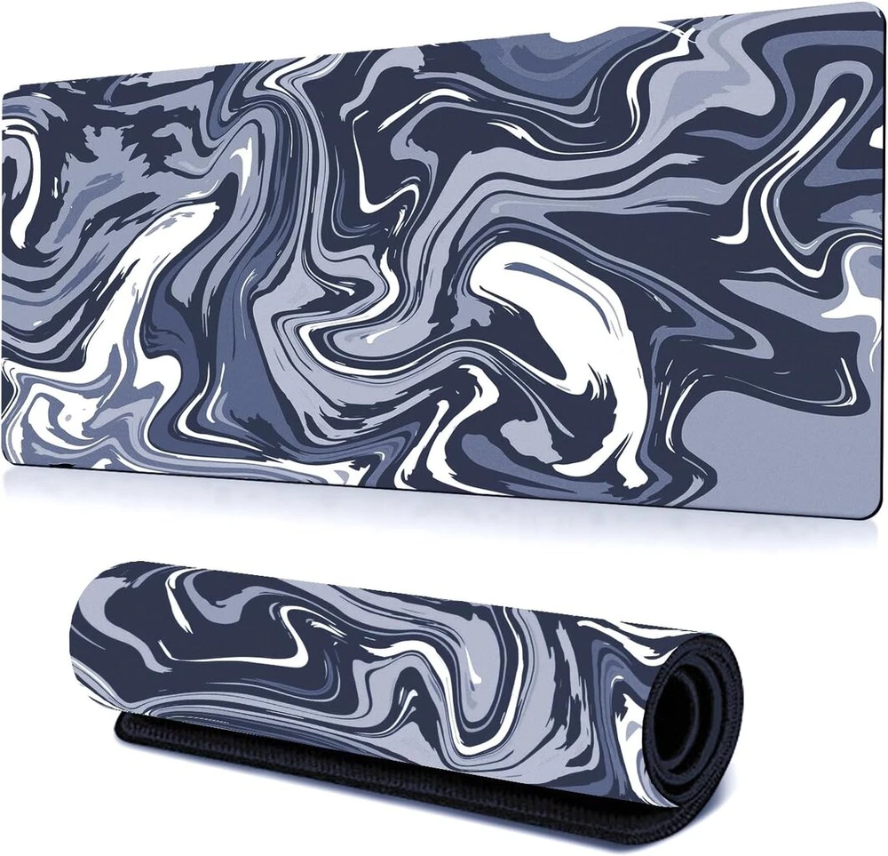Gopaw žaidimų pelės kilimėlis, stalo kilimėlis, didelis žaidimų pelės kilimėlis su neslystančiu pagrindu žaidimų kambariui namų biure (abstract Liquid 7, 300 x 770 x 3 mm)