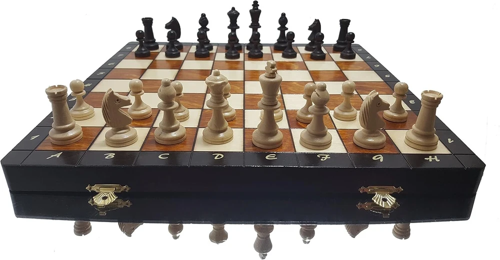 Gražus kelioninis šachmatų žaidimas medinis elegantiškas šachmatų meistras šachmatų lenta didelė 35 cm rankų darbo kelioniniai šachmatai magnetinė medinė šachmatų lenta vaikams ir suaugusiems